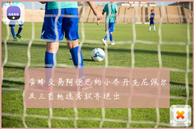 黄蜂交易阿德巴约小乔丹克尼佩尔及三首轮选秀权齐送出